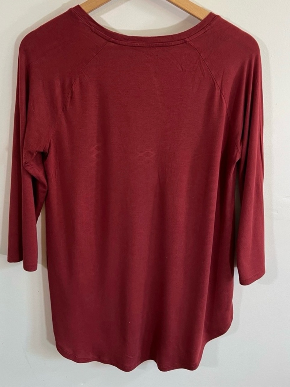 a.n.a Burnt Orange 3/4 Sleeve Casual Top Women Medium Soft Stretch - Picture 7 of 7
